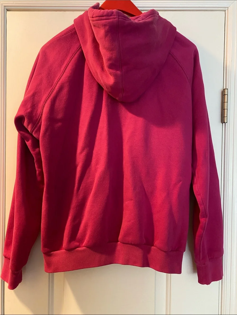 Nike Cotton Stretch Dark Pink Full Zip Embroidered Logo Hoodie